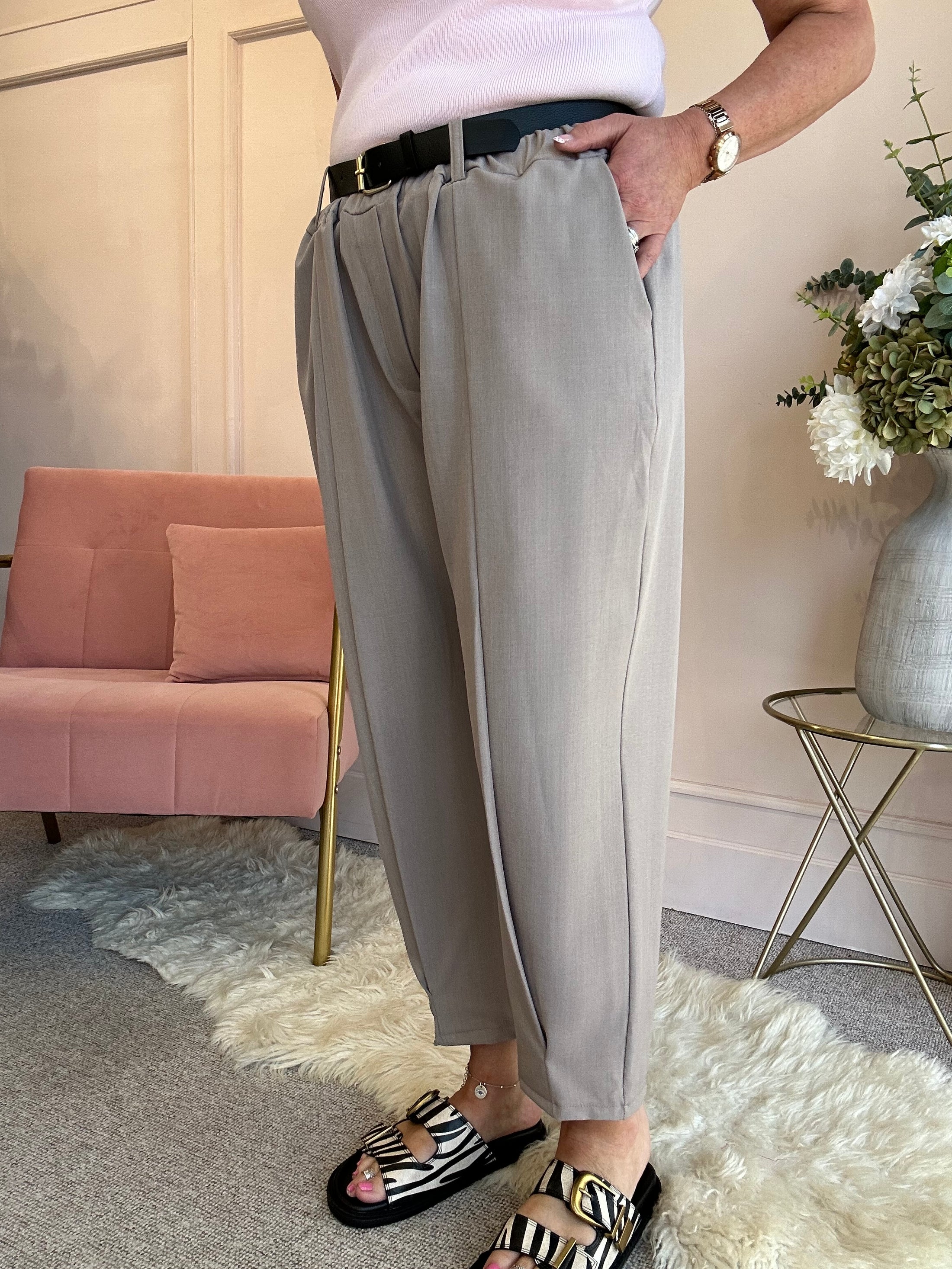 Blazer Oversized And Pant - Beige Coffee - Wardrobe By Simone