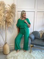 Stylish Jumpsuit - Emerald Green - Wardrobe By Simone