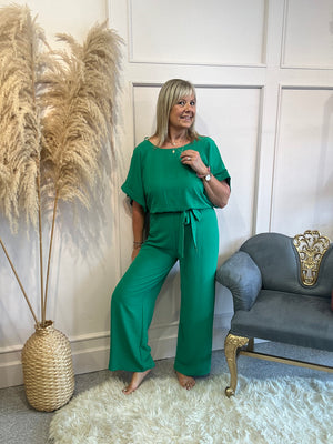 Stylish Jumpsuit - Emerald Green - Wardrobe By Simone