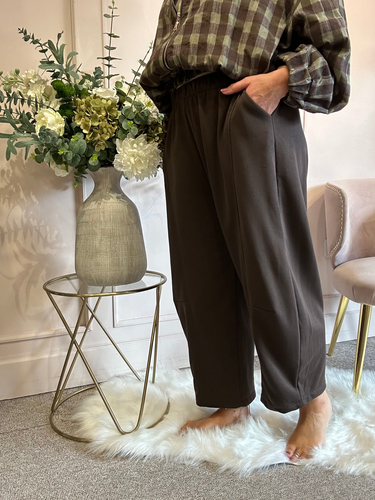 Baggy Barrel Jogger Pant - Brown