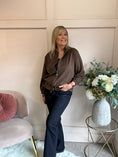 Load image into Gallery viewer, Suedette Zip Jacket - Chocolate Brown
