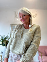 Metallic Tassel Jumper - Gold
