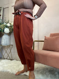 Load image into Gallery viewer, Scarf Tie Belted Pant - Deep Terracotta
