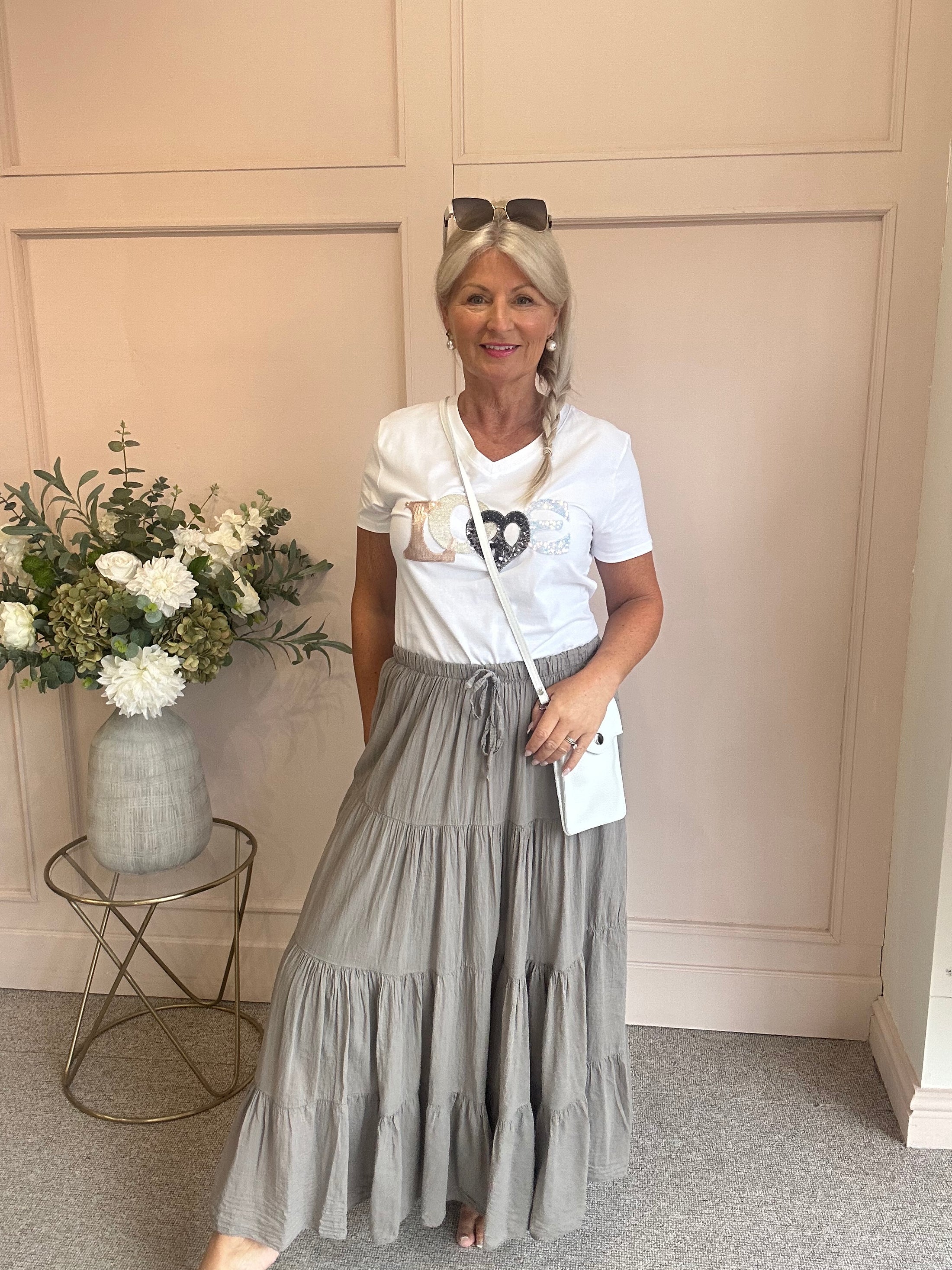 Love Sparkle T Shirt  - White - Wardrobe By Simone