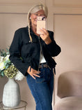 Load image into Gallery viewer, Pull Tie Suedette Jacket - Black
