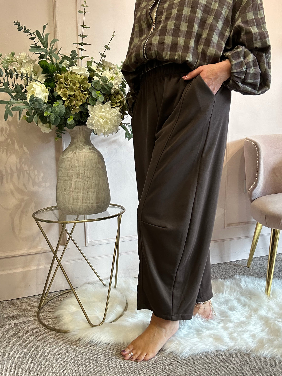 Baggy Barrel Jogger Pant - Brown