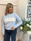 Load image into Gallery viewer, Embossed Paris Jumper - Powder Blue

