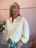 Load image into Gallery viewer, Broderie Anglaise Shirt  - Yellow - Wardrobe By Simone
