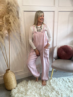 Linen dungarees - Pink - Wardrobe By Simone