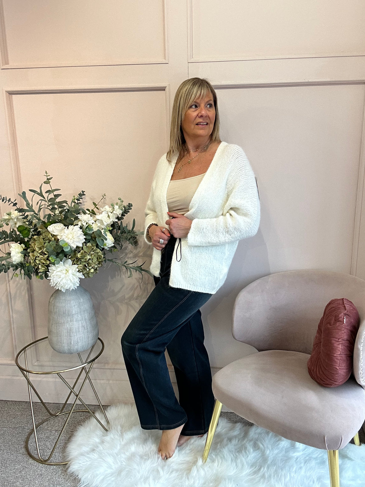 Soft Easy Cardigan - Cream