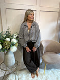 Load image into Gallery viewer, Checked Zip Jacket - Tan/Navy - Wardrobe By Simone
