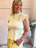 Load image into Gallery viewer, Cute Peplum Top  - Lemon - Wardrobe By Simone
