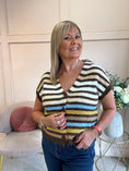 Load image into Gallery viewer, Cosy Striped Waistcoat - Brown/Cream
