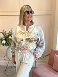 Load image into Gallery viewer, Santorini In Bloom Zip Jacket - Cream/Browns

