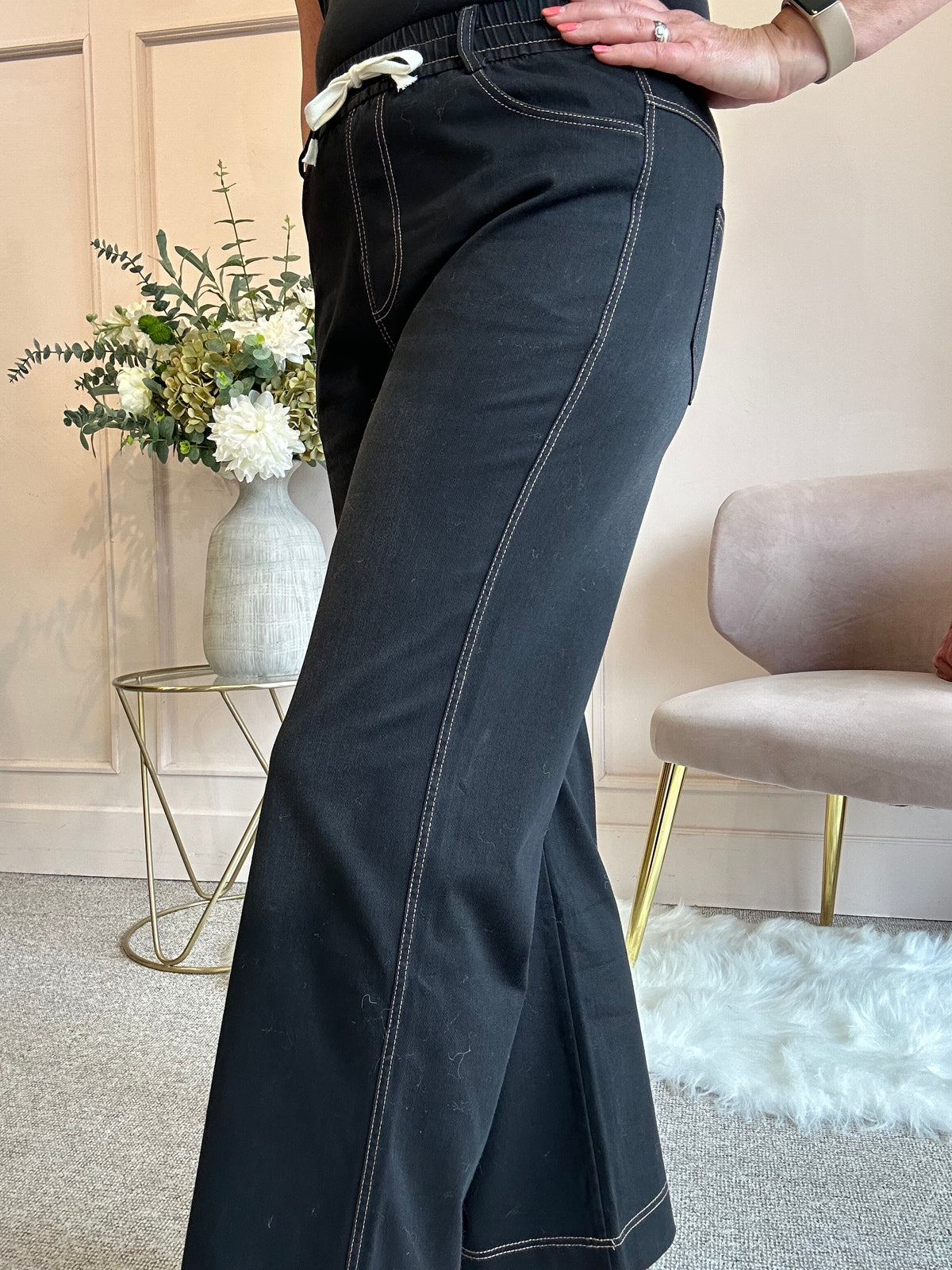 Jean Style Lounge Pant - Black