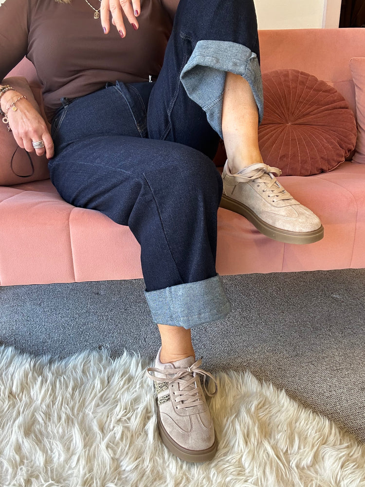 Trainer - Beige/Leopard