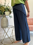 Load image into Gallery viewer, Scarf Tie Wide Pant - Navy
