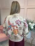 Load image into Gallery viewer, Tropical Parrot Suedette Jacket - Beige/Multi
