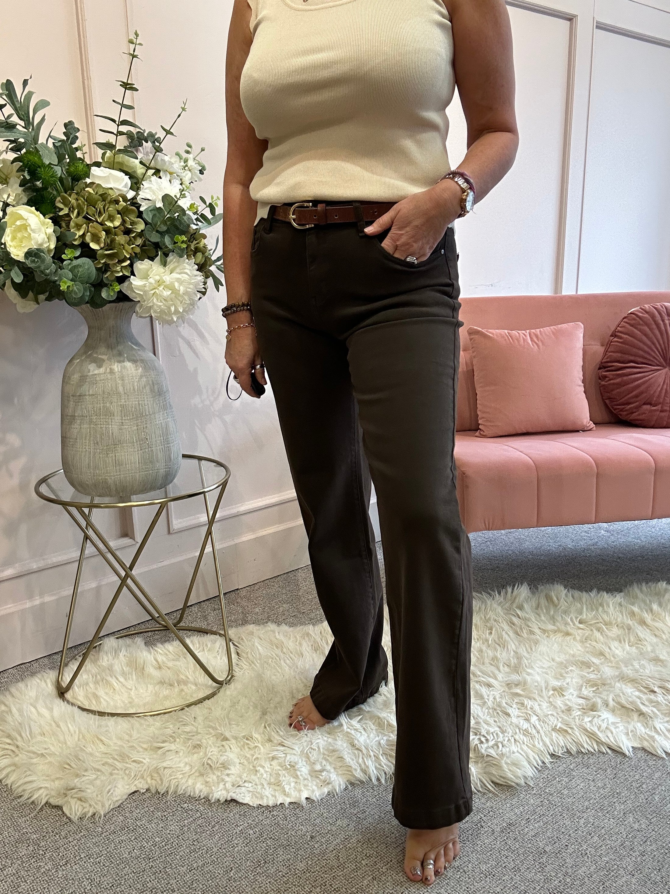 Super Cool Wide Jean - Brown