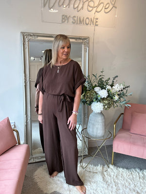Stylish Jumpsuit - Brown