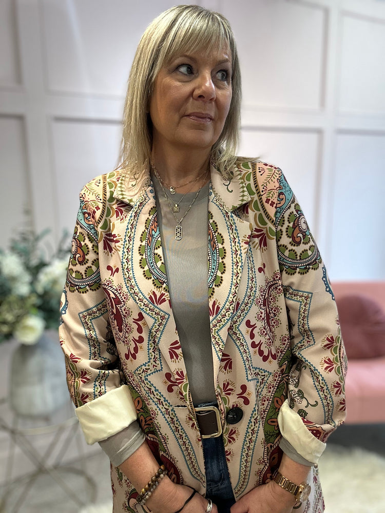 Paisley Blazer - Multi Colour