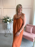 Load image into Gallery viewer, Beaded Strapy Sundress Dress - Rust
