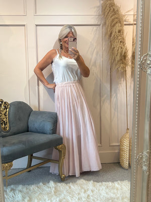 Floaty Maxi skirt - Pale Pink