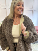 Cosy Teddy Reversible Jacket - Mocha