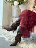 Load image into Gallery viewer, Ruched Pull On Boot - Brown
