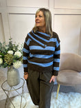 Load image into Gallery viewer, Bold Stripe Jumper - Blue/Brown
