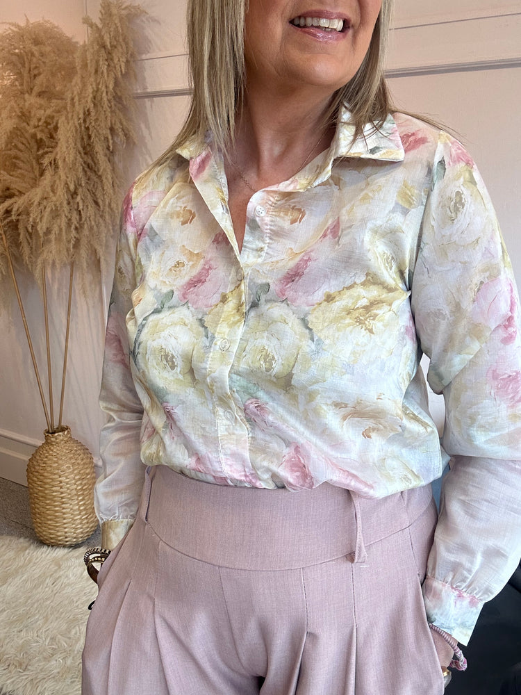Floral Bloom Shirt - Golden Yellow