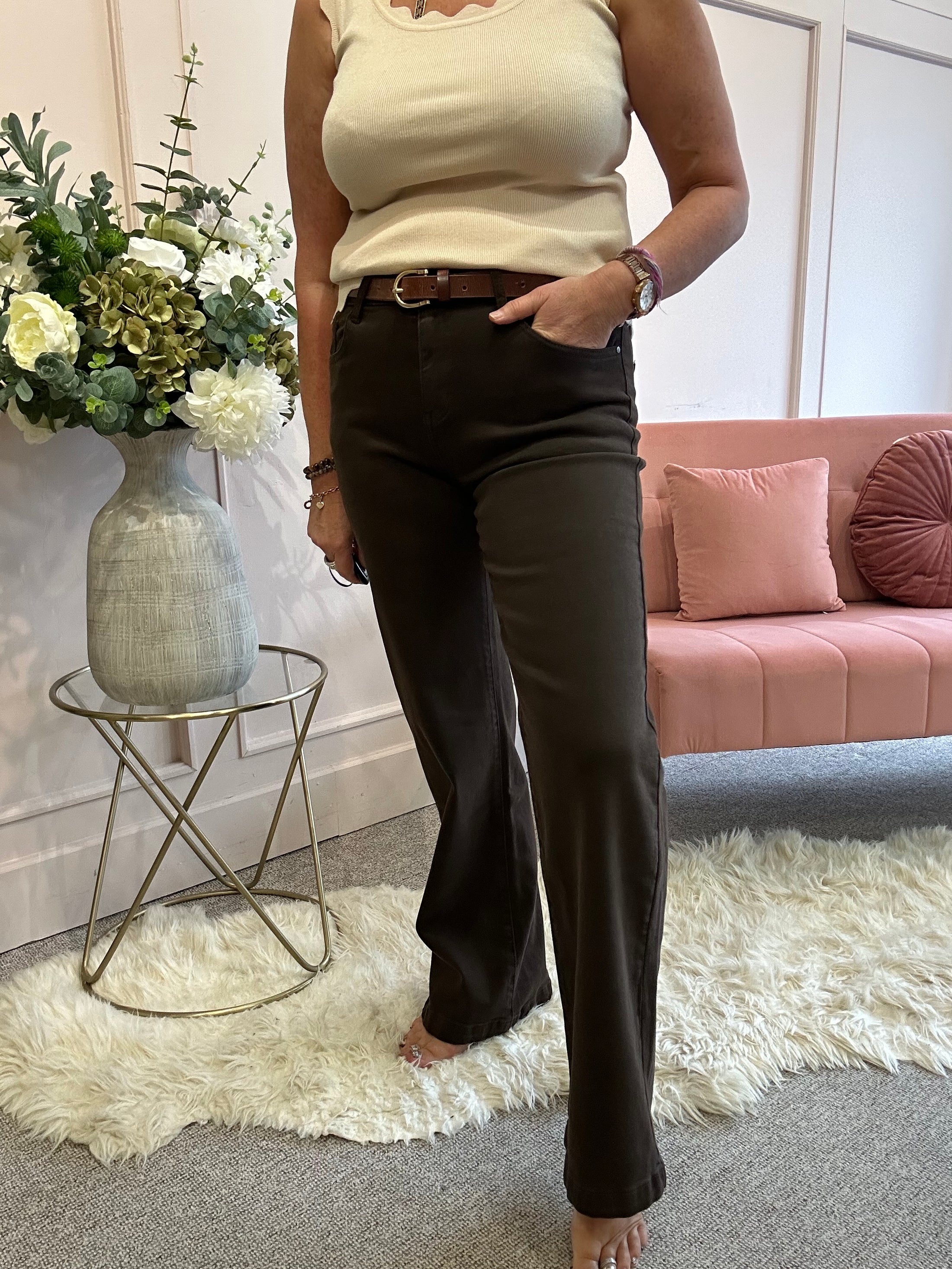 Super Cool Wide Jean - Brown