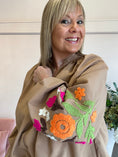 Load image into Gallery viewer, Floral Detailed Sleeve Jacket - Caramel
