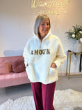 Load image into Gallery viewer, Amour Zip Up Fleece jumper -  Cream
