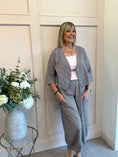 Load image into Gallery viewer, Gingham Little Jacket & Pants Set - Brown/White

