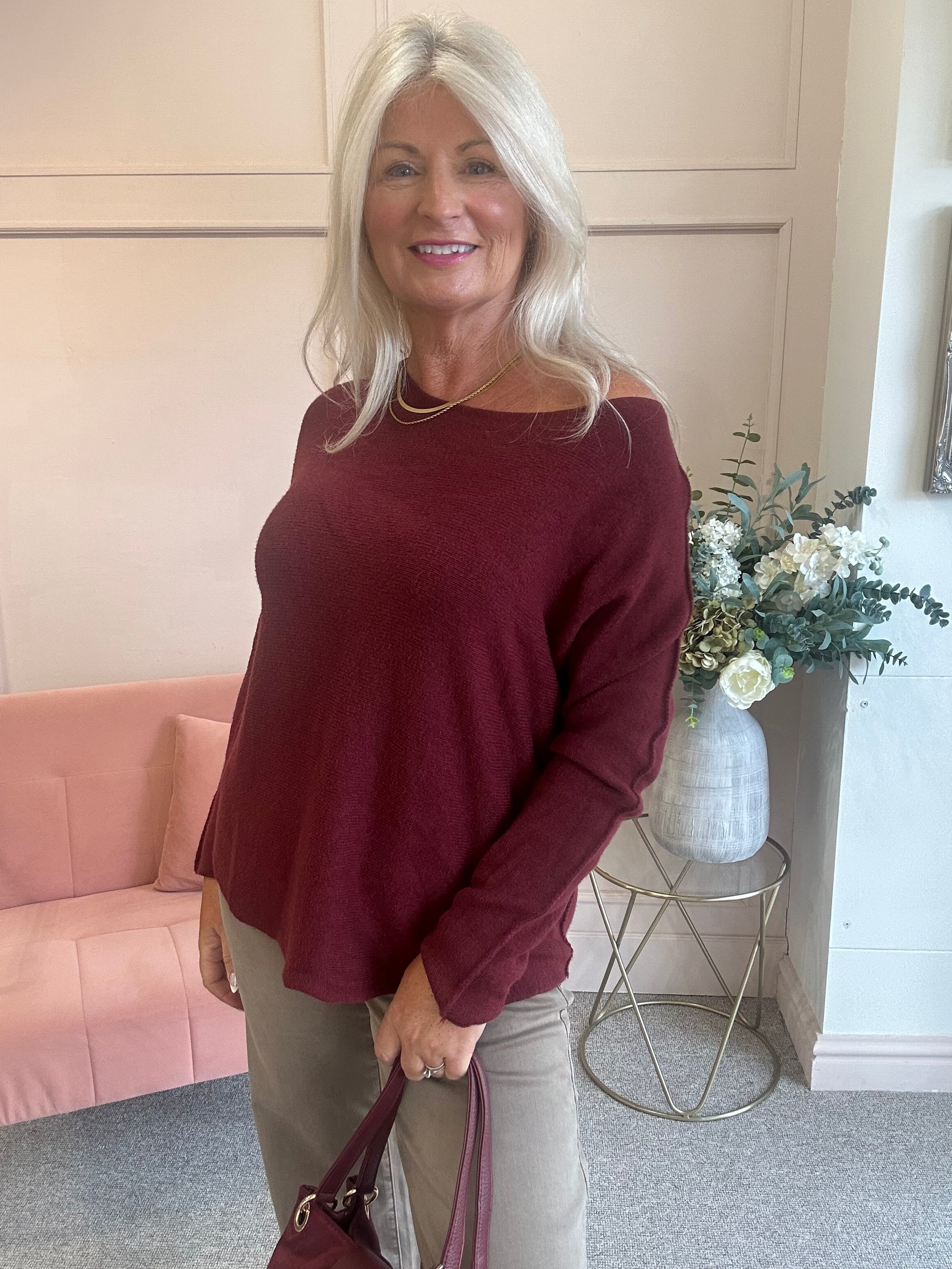 Just a Plain Jumper - Burgundy