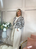 Load image into Gallery viewer, Leopard Button Cardigan- Cream/Brown
