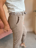 Load image into Gallery viewer, Belted Tie Pant - Beige - Wardrobe By Simone
