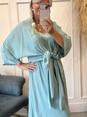 Floaty Jacket & Strapy Jumpsuit - Sage Green