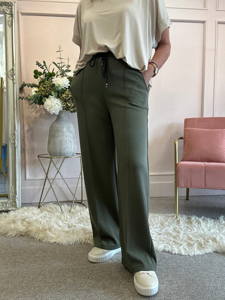 Comfy Wide Leg Lounge Pant - Khaki