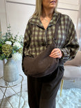 Load image into Gallery viewer, A Checked Zip Jacket - Khaki/Brown - Wardrobe By Simone
