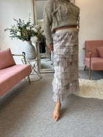 Dreamy Tulle Net Layered Skirt - Beige/Cream