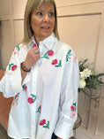 Load image into Gallery viewer, Meadow Flowers Shirt - White - Wardrobe By Simone
