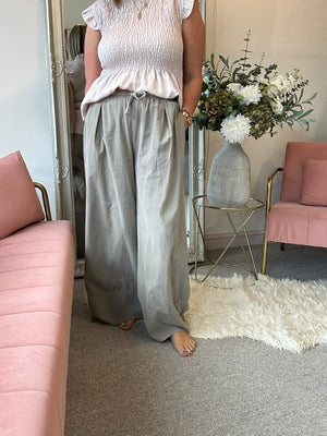 Wide Corduroy Pant - Beige