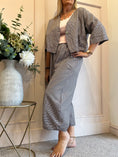 Load image into Gallery viewer, Gingham Little Jacket & Pants Set - Brown/White
