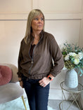 Load image into Gallery viewer, Suedette Zip Jacket - Chocolate Brown
