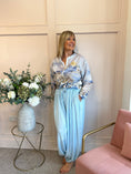 Load image into Gallery viewer, Santorini In Bloom Zip Jacket - Ice Blue/Blue
