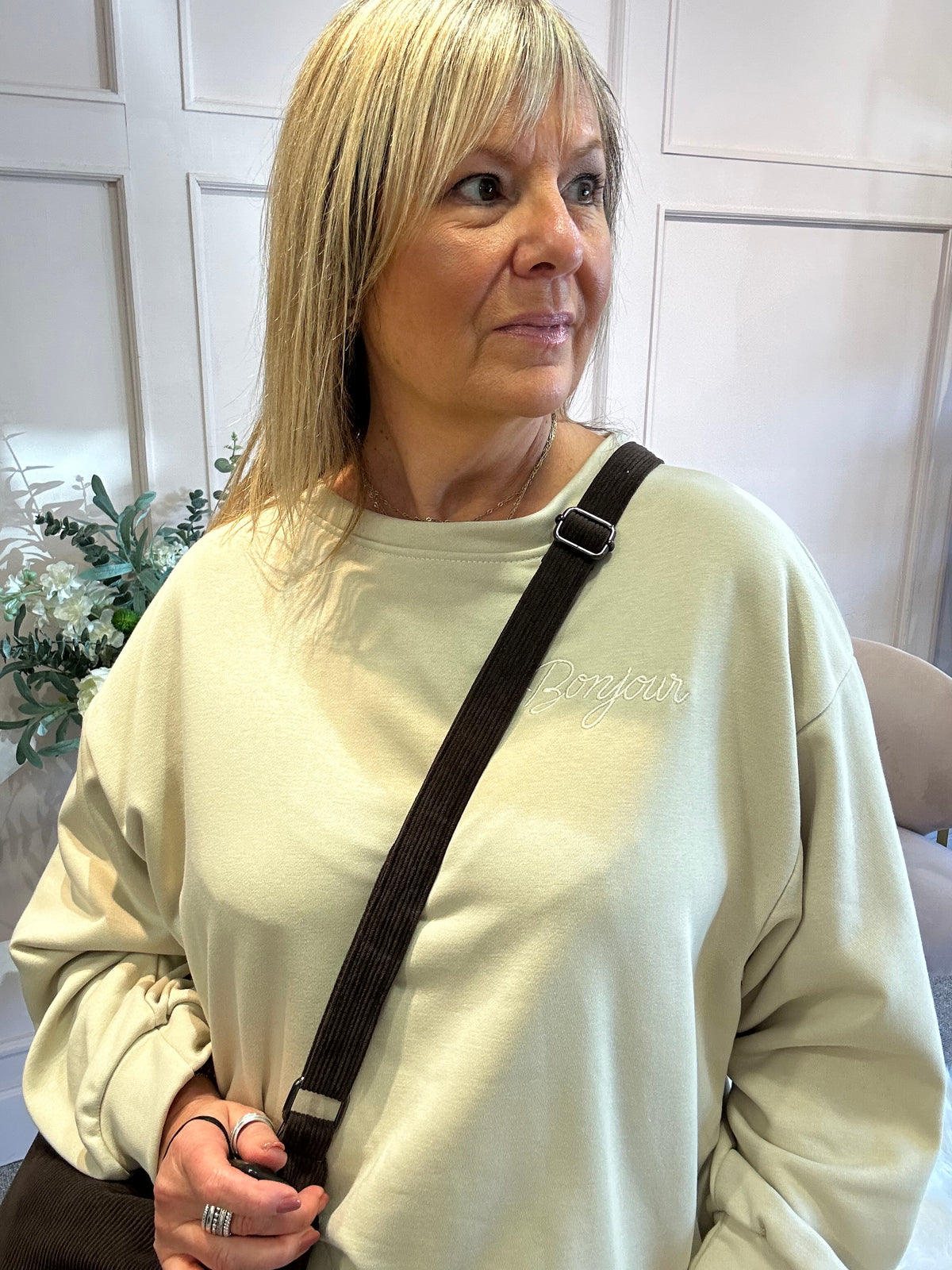 Bonjour Sweatshirt  - Oatmeal