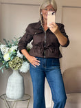 Load image into Gallery viewer, Pull Tie Suedette Jacket - Brown
