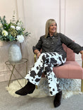 Load image into Gallery viewer, Bold Cow Print Jean - Brown/White
